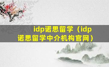 idp诺思留学（idp诺思留学中介机构官网）