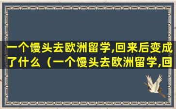 一个馒头去欧洲留学,回来后变成了什么（一个馒头去欧洲留学,回来后变成了什么脑筋急转弯）