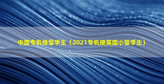 中国专机接留学生（2021专机接英国小留学生）