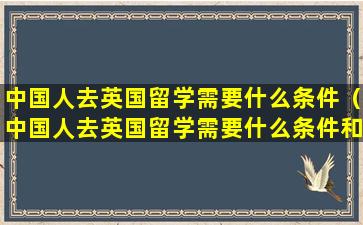 中国人去英国留学需要什么条件（中国人去英国留学需要什么条件和流程）