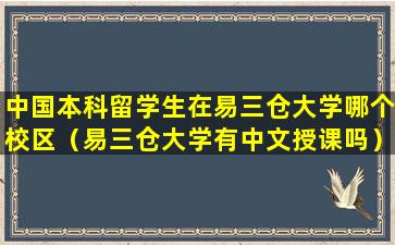 中国本科留学生在易三仓大学哪个校区（易三仓大学有中文授课吗）