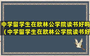 中学留学生在欧林公学院读书好吗（中学留学生在欧林公学院读书好吗女生）