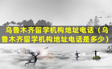 乌鲁木齐留学机构地址电话（乌鲁木齐留学机构地址电话是多少）