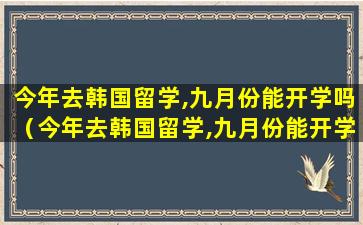 今年去韩国留学,九月份能开学吗（今年去韩国留学,九月份能开学吗英语）