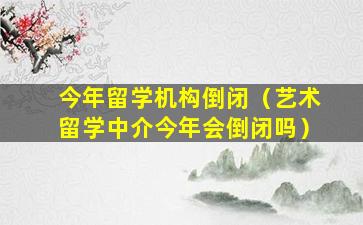 今年留学机构倒闭（艺术留学中介今年会倒闭吗）