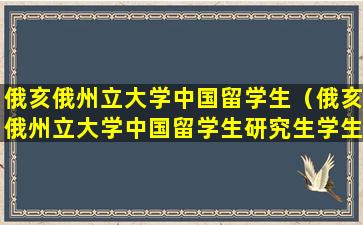 俄亥俄州立大学中国留学生（俄亥俄州立大学中国留学生研究生学生群）