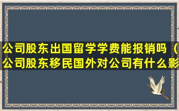 公司股东出国留学学费能报销吗（公司股东移民国外对公司有什么影响）