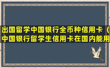 出国留学中国银行全币种信用卡（中国银行留学生信用卡在国内能用吗）