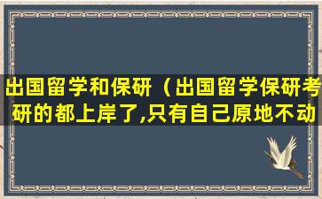 出国留学和保研（出国留学保研考研的都上岸了,只有自己原地不动）