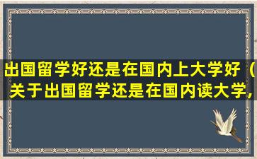 出国留学好还是在国内上大学好（关于出国留学还是在国内读大学,大家议论纷纷）