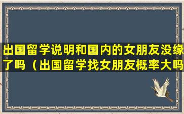 出国留学说明和国内的女朋友没缘了吗（出国留学找女朋友概率大吗）