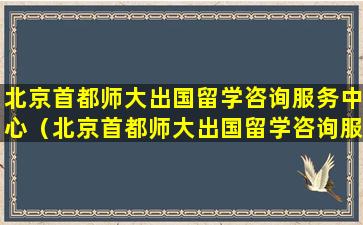 北京首都师大出国留学咨询服务中心（北京首都师大出国留学咨询服务中心怎么样）