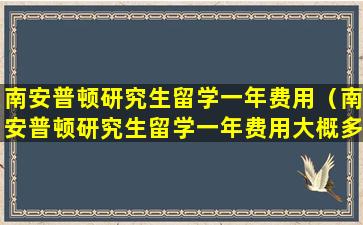 南安普顿研究生留学一年费用（南安普顿研究生留学一年费用大概多少）