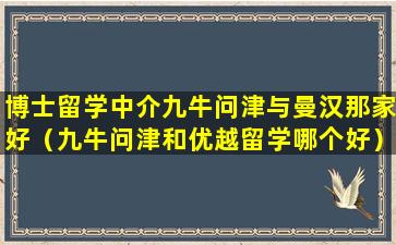 博士留学中介九牛问津与曼汉那家好（九牛问津和优越留学哪个好）