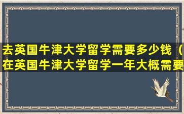 去英国牛津大学留学需要多少钱（在英国牛津大学留学一年大概需要多少钱）