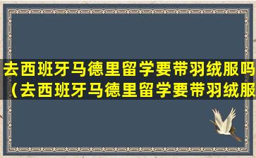 去西班牙马德里留学要带羽绒服吗（去西班牙马德里留学要带羽绒服吗知乎）