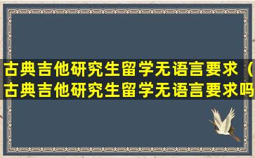 古典吉他研究生留学无语言要求（古典吉他研究生留学无语言要求吗）