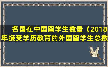 各国在中国留学生数量（2018年接受学历教育的外国留学生总数）