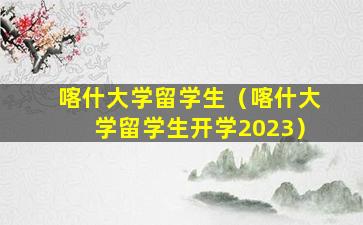 喀什大学留学生（喀什大学留学生开学2023）