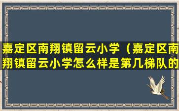 嘉定区南翔镇留云小学（嘉定区南翔镇留云小学怎么样是第几梯队的）