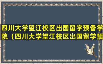 四川大学望江校区出国留学预备学院（四川大学望江校区出国留学预备学院宿舍）