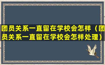 团员关系一直留在学校会怎样（团员关系一直留在学校会怎样处理）