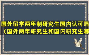 国外留学两年制研究生国内认可吗（国外两年研究生和国内研究生哪个含金量高）