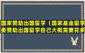 国家赞助出国留学（国家基金留学委赞助出国留学自己大概需要花多少钱）