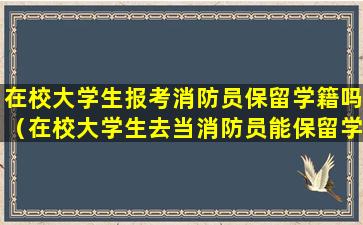 在校大学生报考消防员保留学籍吗（在校大学生去当消防员能保留学籍吗）