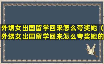 外甥女出国留学回来怎么夸奖她（外甥女出国留学回来怎么夸奖她的话）