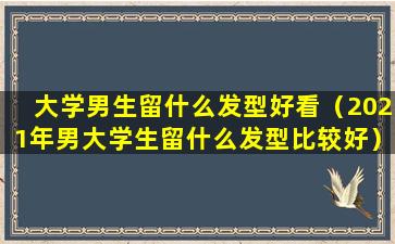 大学男生留什么发型好看（2021年男大学生留什么发型比较好）