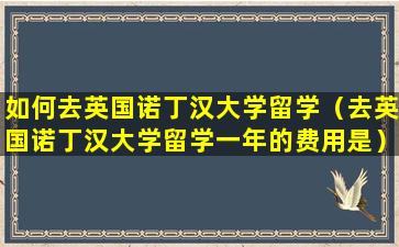 如何去英国诺丁汉大学留学（去英国诺丁汉大学留学一年的费用是）