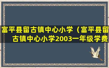 富平县留古镇中心小学（富平县留古镇中心小学2003一年级学费多少钱）