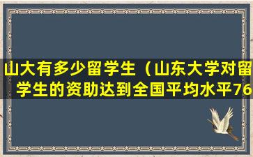 山大有多少留学生（山东大学对留学生的资助达到全国平均水平765倍）