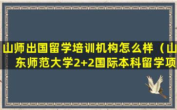 山师出国留学培训机构怎么样（山东师范大学2+2国际本科留学项目常见解答）