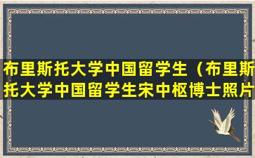 布里斯托大学中国留学生（布里斯托大学中国留学生宋中枢博士照片）