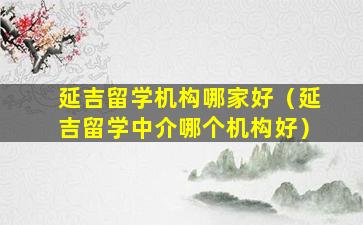 延吉留学机构哪家好（延吉留学中介哪个机构好）