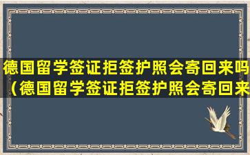 德国留学签证拒签护照会寄回来吗（德国留学签证拒签护照会寄回来吗知乎）