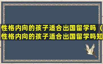 性格内向的孩子适合出国留学吗（性格内向的孩子适合出国留学吗知乎）