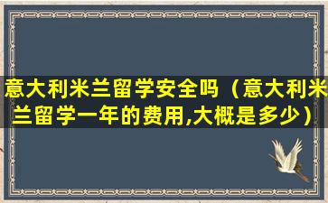 意大利米兰留学安全吗（意大利米兰留学一年的费用,大概是多少）