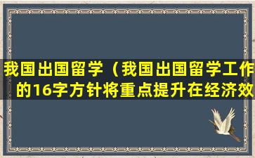 我国出国留学（我国出国留学工作的16字方针将重点提升在经济效益上）