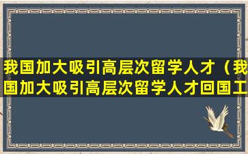 我国加大吸引高层次留学人才（我国加大吸引高层次留学人才回国工作力度新闻摘要）