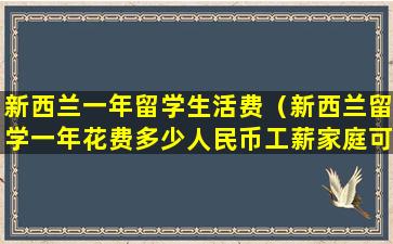 新西兰一年留学生活费（新西兰留学一年花费多少人民币工薪家庭可以承受吗）