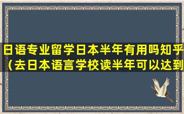 日语专业留学日本半年有用吗知乎（去日本语言学校读半年可以达到什么水平）