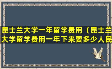 昆士兰大学一年留学费用（昆士兰大学留学费用一年下来要多少人民币）