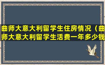 曲师大意大利留学生住房情况（曲师大意大利留学生活费一年多少钱）