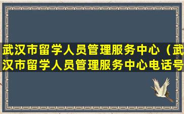 武汉市留学人员管理服务中心（武汉市留学人员管理服务中心电话号码）