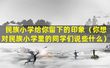 民族小学给你留下的印象（你想对民族小学里的同学们说些什么）