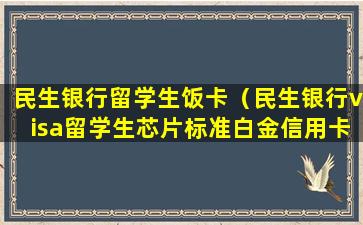 民生银行留学生饭卡（民生银行visa留学生芯片标准白金信用卡）