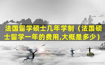 法国留学硕士几年学制（法国硕士留学一年的费用,大概是多少）